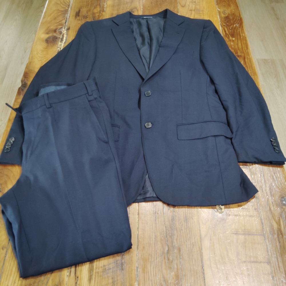 Men's Ermenegildo Zegna Cool Effect Suit 38R/ITL48R Navy Blue 100% Wool